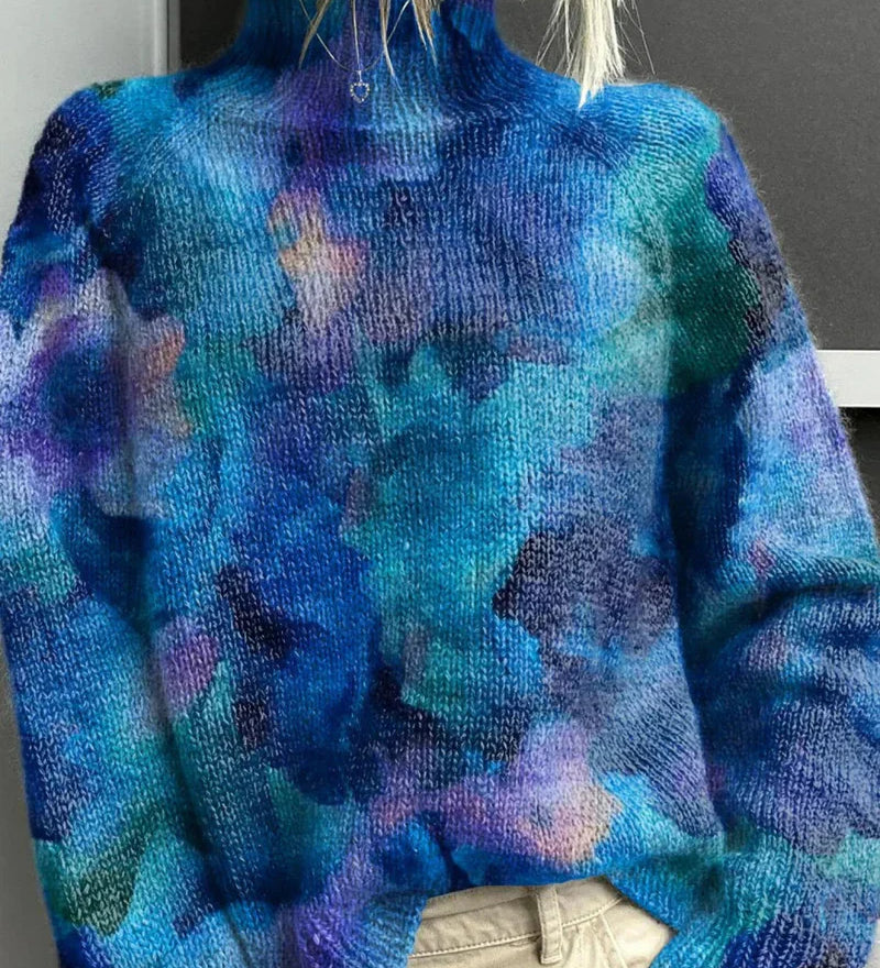 Елка | Топъл и елегантен пуловер с висока яка