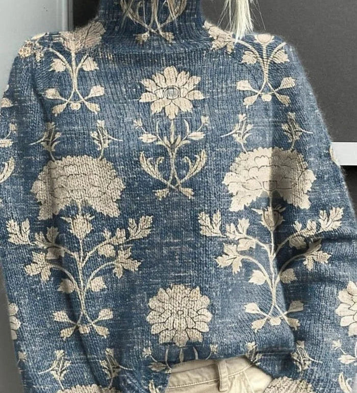 Елка | Топъл и елегантен пуловер с висока яка